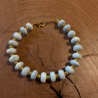 Blue Opal Beaded Bracelet