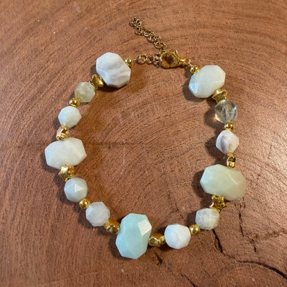 Amazonite Beaded Bracelet- One of a kind