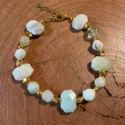 Amazonite Beaded Bracelet- One of a kind