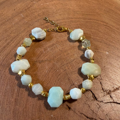 Amazonite Beaded Bracelet- One of a kind