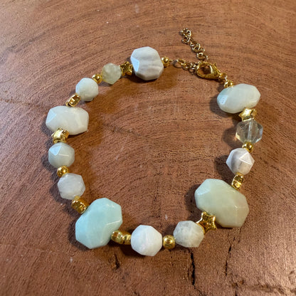 Amazonite Beaded Bracelet- One of a kind