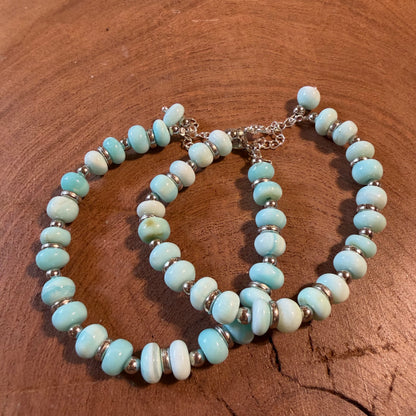 Blue Opal Beaded Bracelet