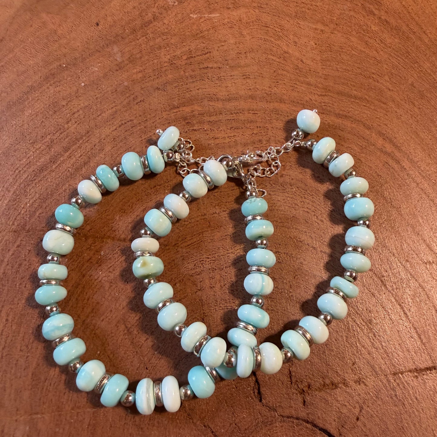 Blue Opal Beaded Bracelet