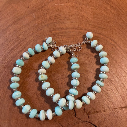 Blue Opal Beaded Bracelet