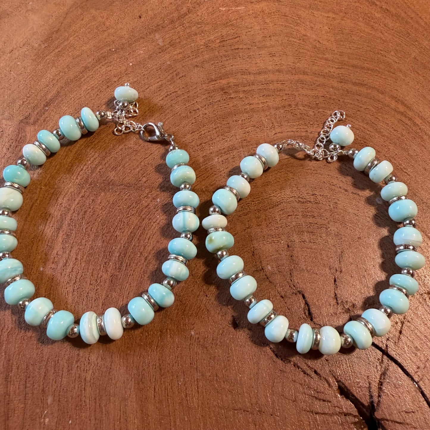 Blue Opal Beaded Bracelet