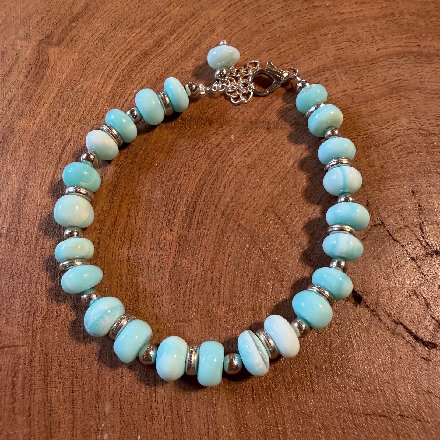 Blue Opal Beaded Bracelet