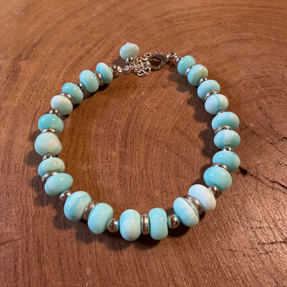 Blue Opal Beaded Bracelet