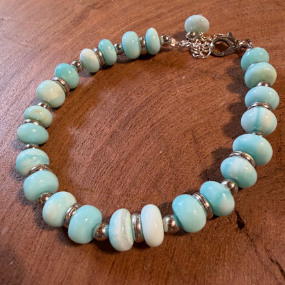 Blue Opal Beaded Bracelet