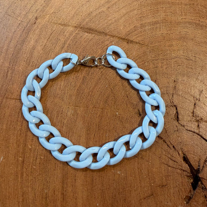 Acrylic Cuban Chain Link Bracelets (Medium Link Size)