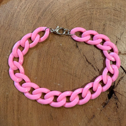 Acrylic Cuban Chain Link Bracelets (Medium Link Size)