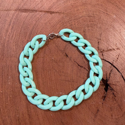Acrylic Cuban Chain Link Bracelets (Medium Link Size)