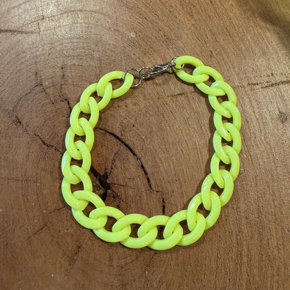 Acrylic Cuban Chain Link Bracelets (Medium Link Size)