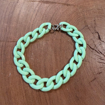 Acrylic Cuban Chain Link Bracelets (Medium Link Size)