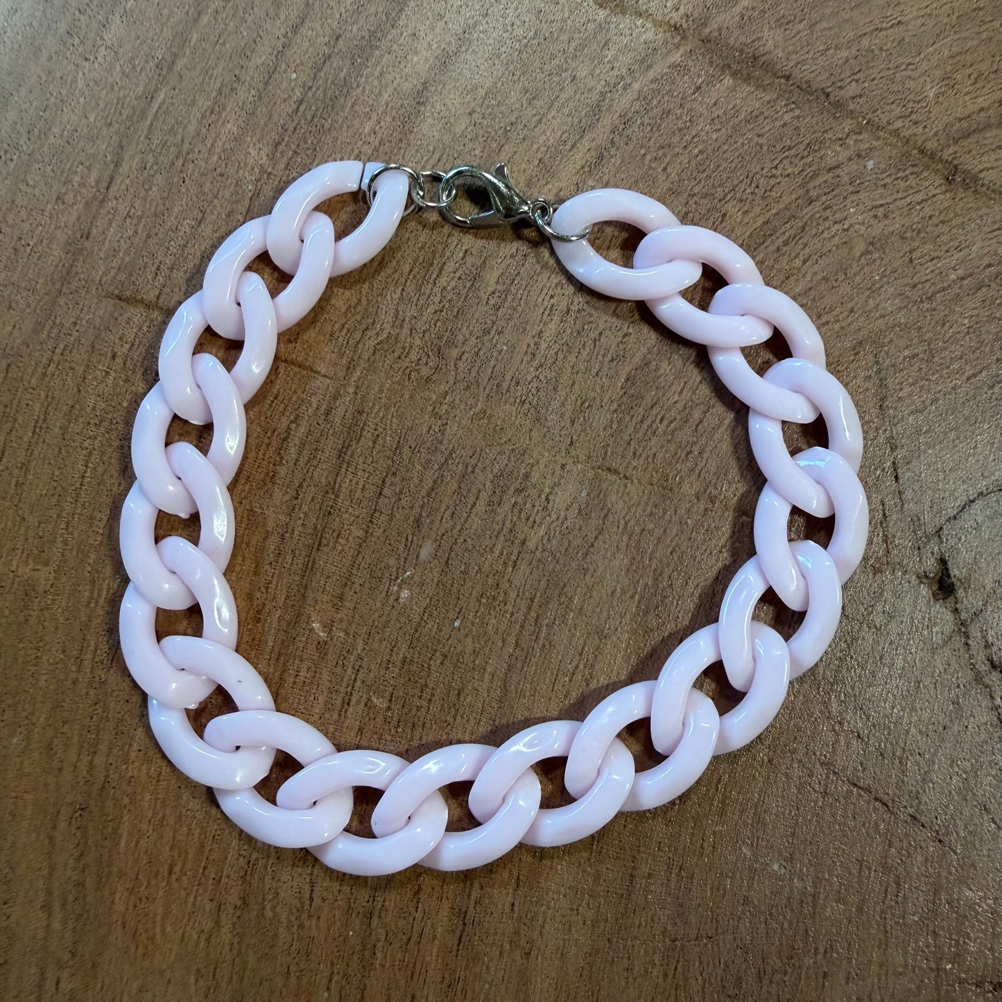 Acrylic Cuban Chain Link Bracelets (Medium Link Size)