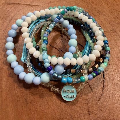 Aquarius - Zodiac Bracelet Stack