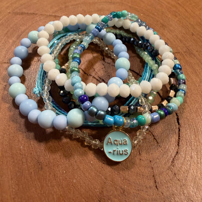 Aquarius - Zodiac Bracelet Stack