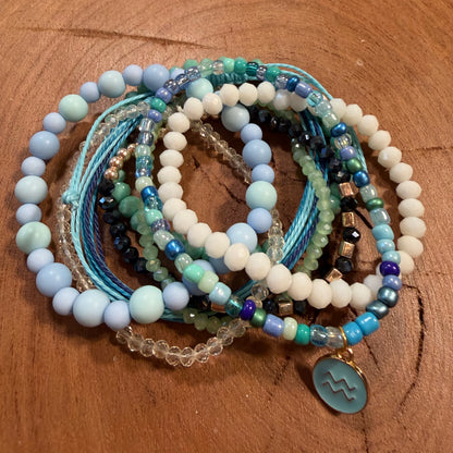 Aquarius - Zodiac Bracelet Stack