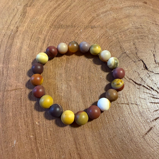 Mookaite Crystal Beaded Bracelet