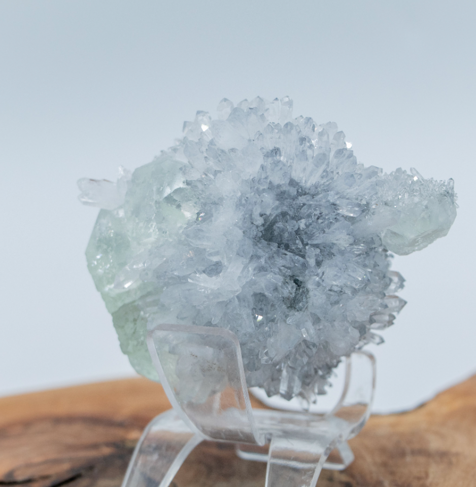 Cubic Fluorite in Needle Quartz