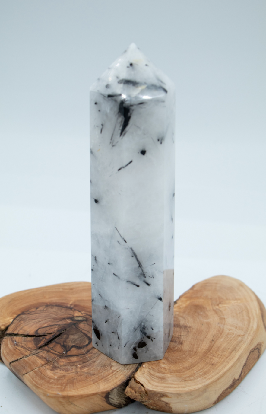 Rutile Tourmaline in Quartz Tower- XL - Luxe Collection