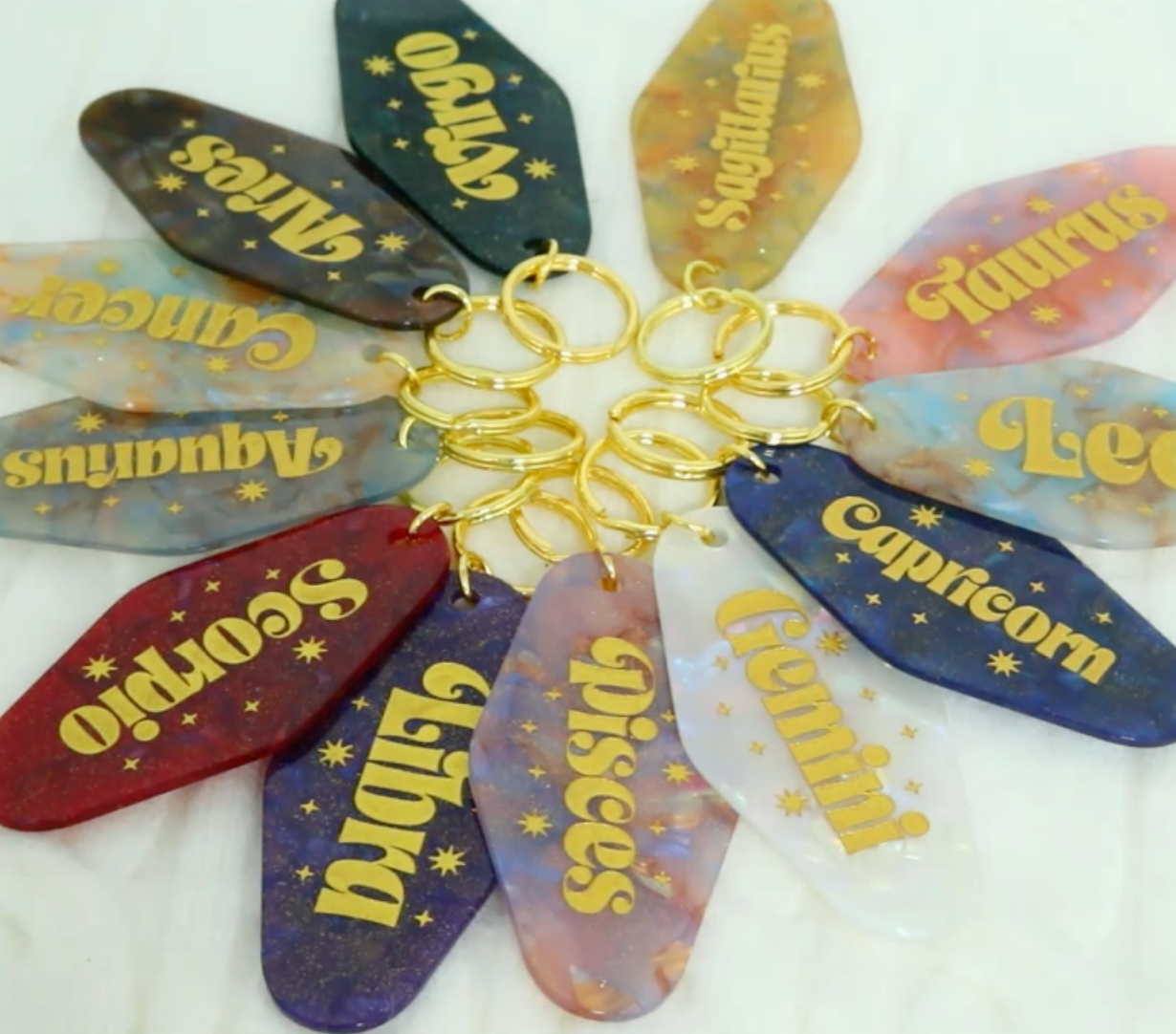 Zodiac Constellation Key Chains