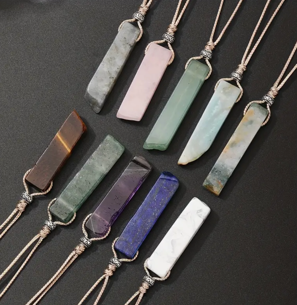 Crystal Pendant Cord Necklace