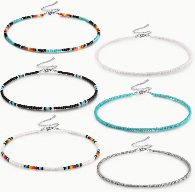 Boho Western Beaded Necklace