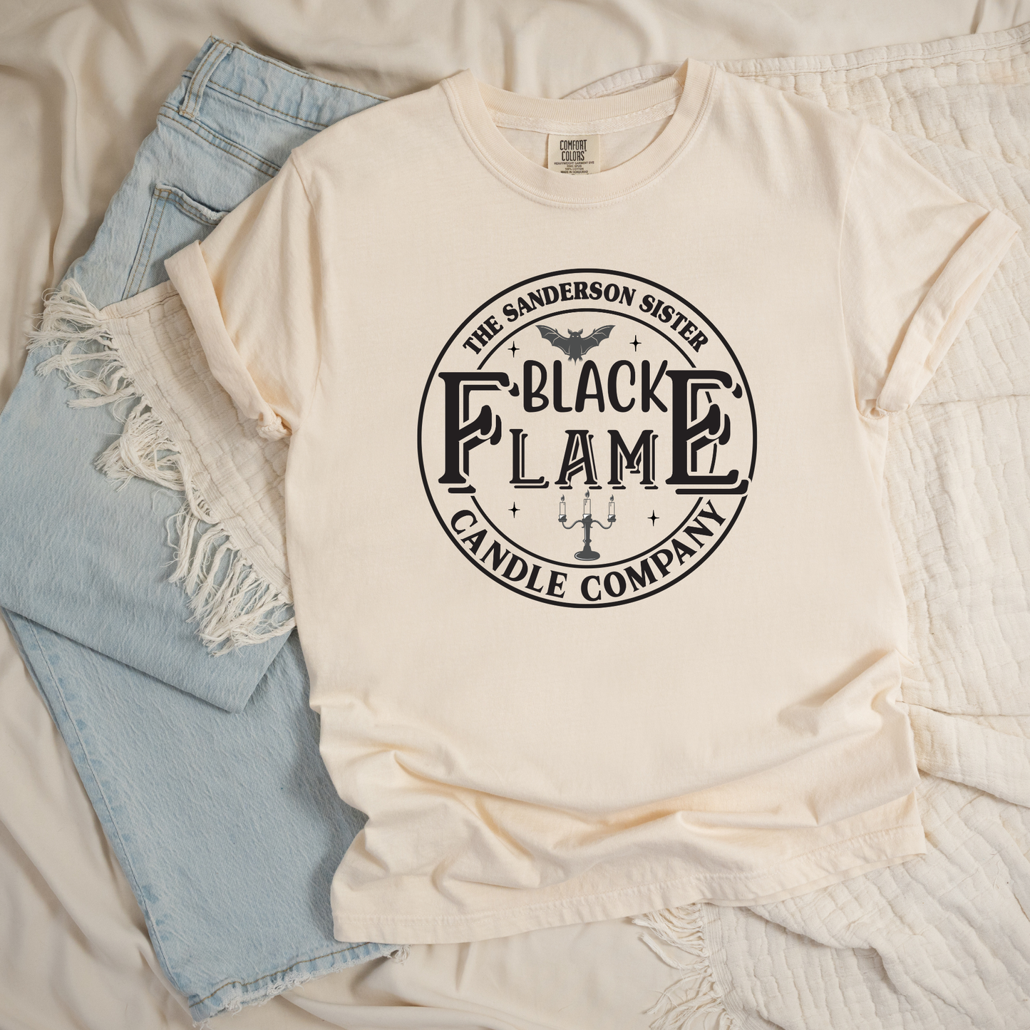 Black Flame Candle Graphic Tee