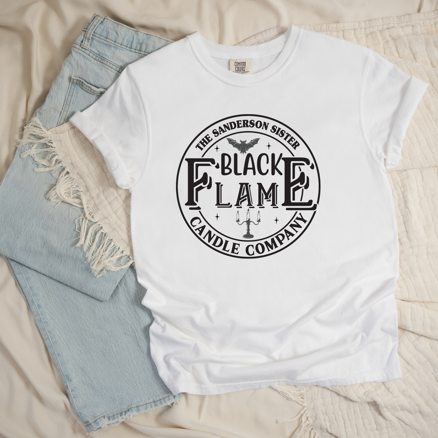 Black Flame Candle Graphic Tee