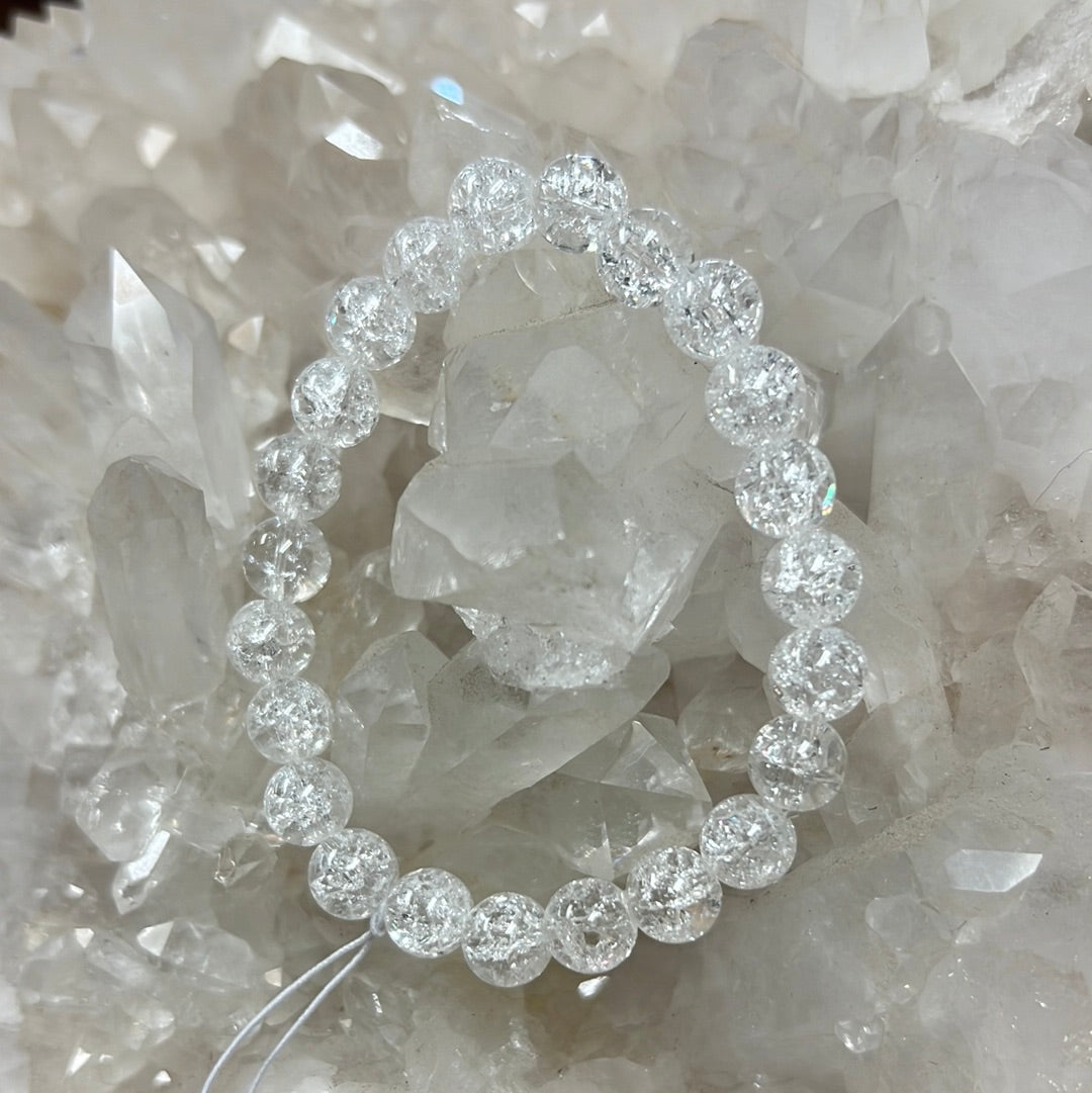 Crackle/Ice Quartz Stretch Bracelet (8mm)