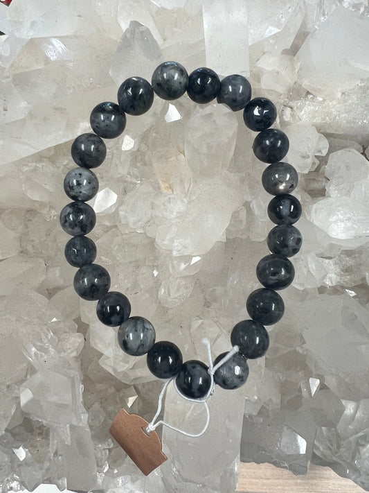 Larvikite Labradorite Stretch Bracelet (6mm)