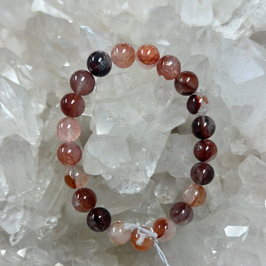 Red Phantom Quartz Stretch Bracelet