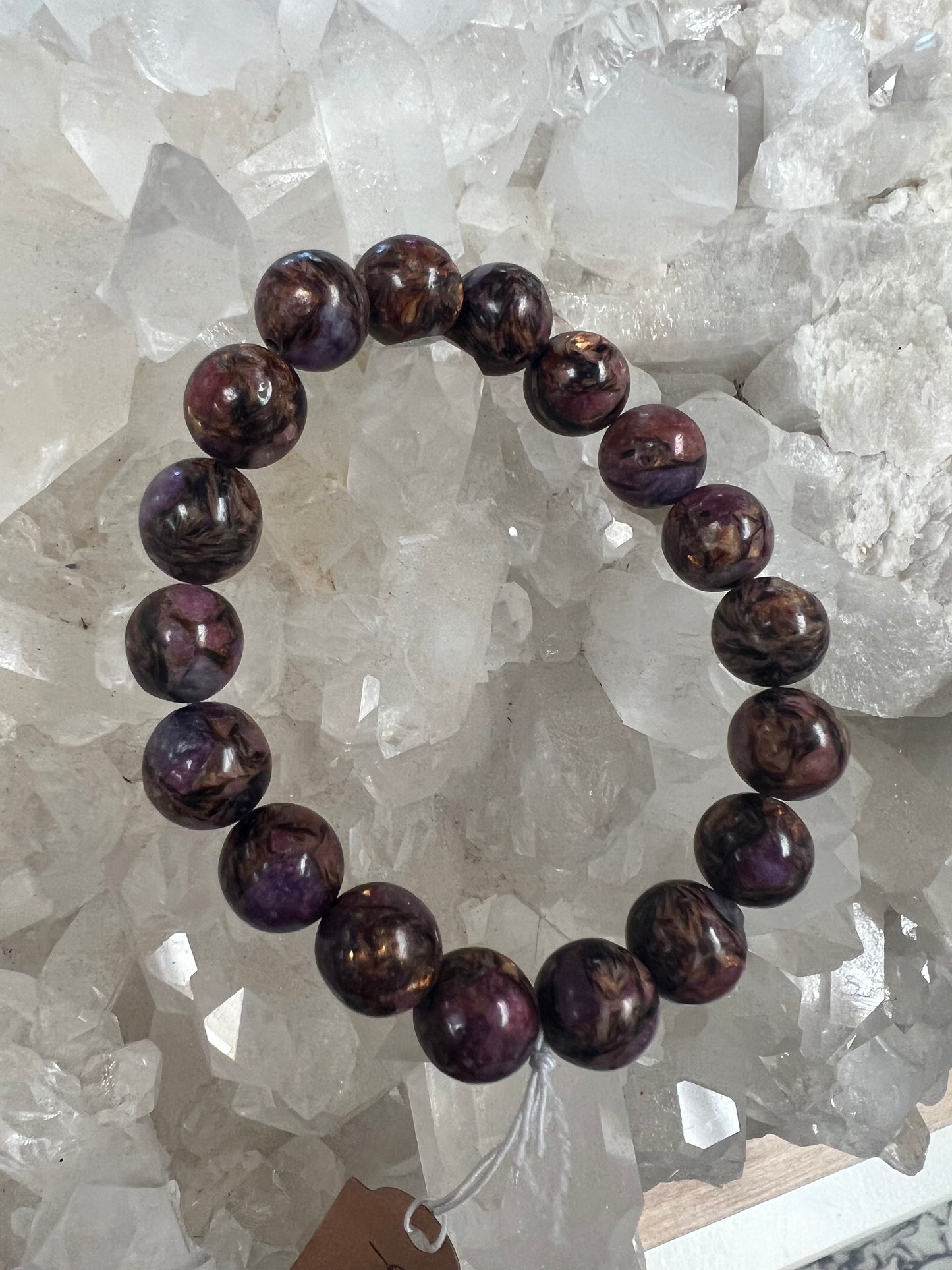 Bronzite Lepidolite Stretch Bracelet (10mm)