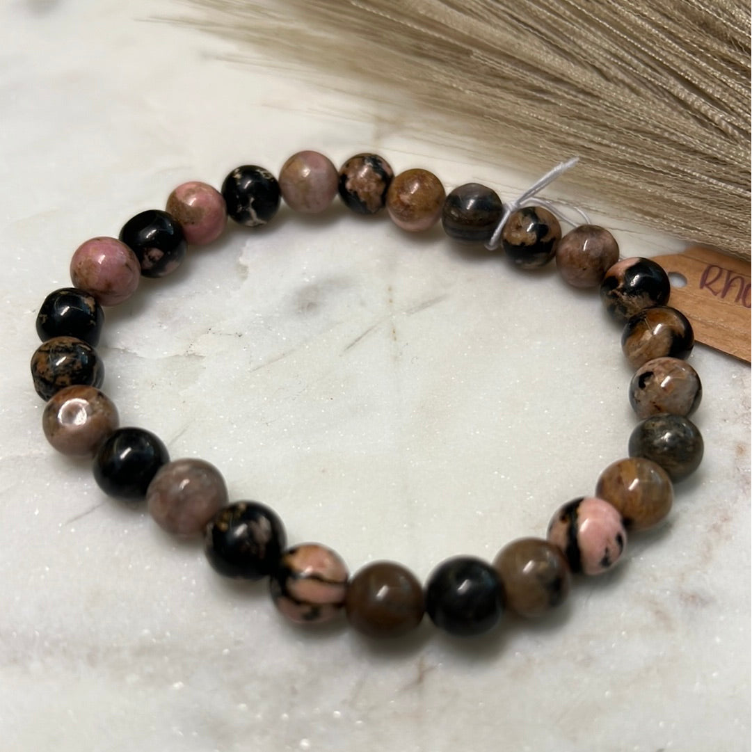 Rhodonite Stretch Bracelet (6mm)